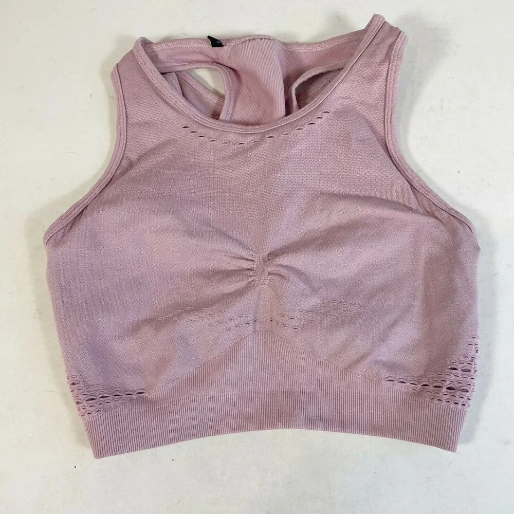 Gymshark‎ Womens Racerback Tank Seamless Sports Bra Purple XS Stretch Training